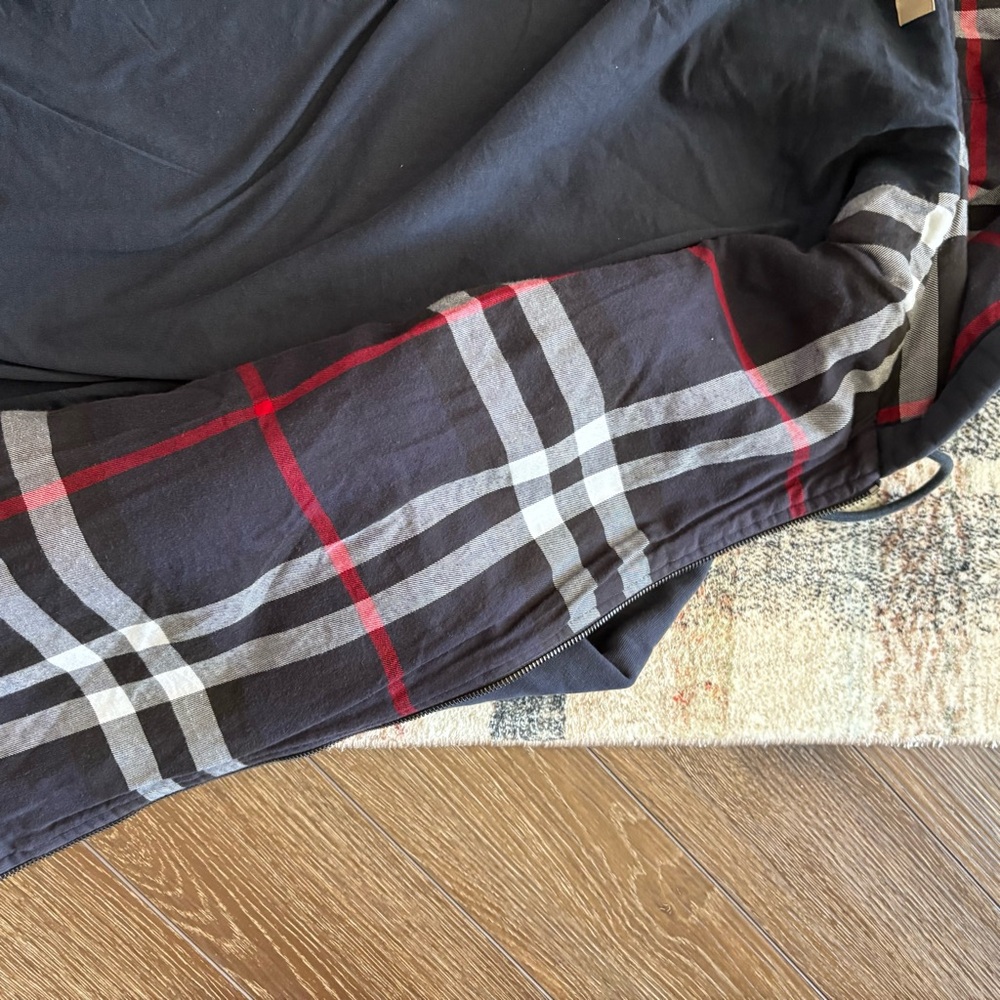 Burberry Navy Zip Up Sweatshirt - Picture 5 of 9